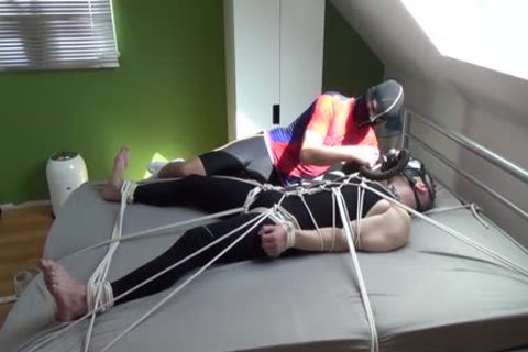 Two studs Having pleasure In Lycra With Breathcontrol And Magic Wand