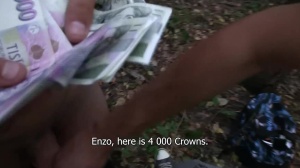 Poor pal finds out how to satisfy two hungry weenies