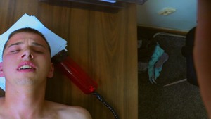 Goofy-faced fellow enjoying CBT during POV anal