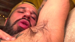 PitsAndPubes: Hairy big cock Romeo Davis jack off